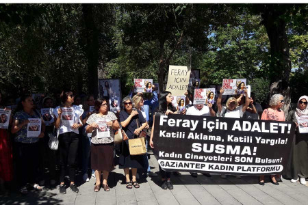 Kadınlar ‘Feray Şahin için adalet’ diyerek bir araya geldi