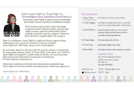 Aysel Tuğluk’a Özgürlük için bir araya gelen binlerce kadın basın toplantısı düzenliyor