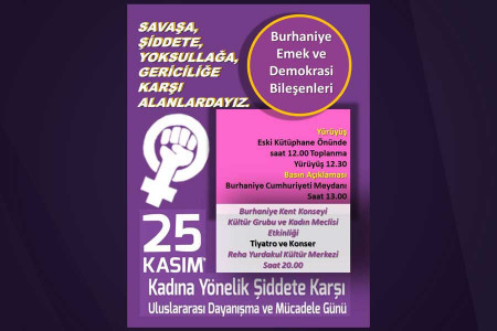 Burhaniye’de 25 Kasım eylemi