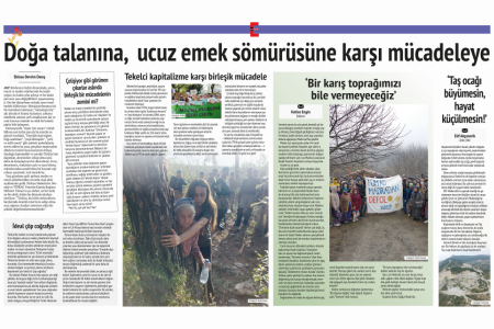 Doğa talanına, ucuz emek sömürüsüne karşı mücadeleye