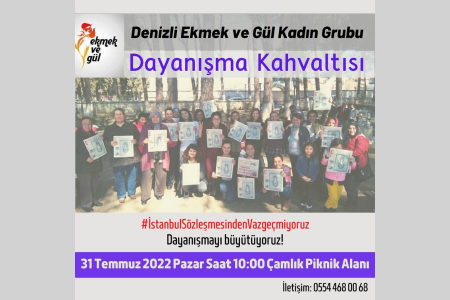 Denizli'de kadınlar dayanışma kahvaltısında buluşuyor