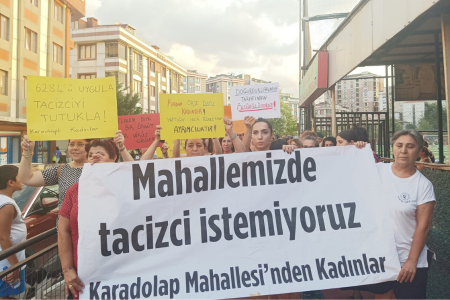Karadolap'ta kadınlar tacize karşı buluştu