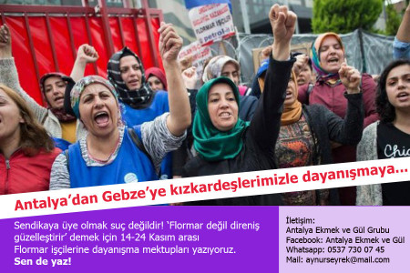 GÜNÜN ÇAĞRISI: Kalemlerimizi Flormar işçileri için birleştirelim