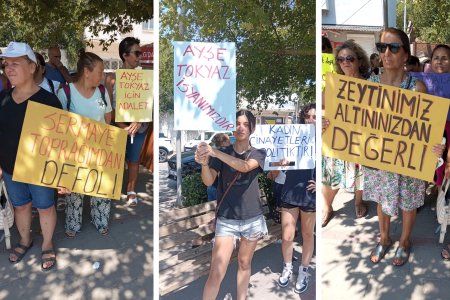 Gömeç’te kadınlar Ayşe Tokyaz için ayakta