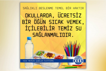 Eğitim Sen Mersin ve KESK: "Çocukların aç karnına derse girmesi kabul edilemez!"